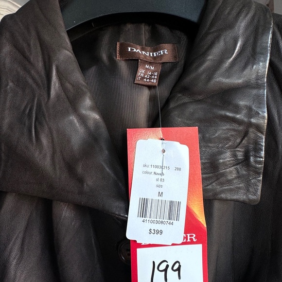 Danier dark brown Leather Jacket - Picture 6 of 6